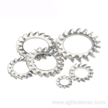 Stainless steel Serrated Lock Washers External Teeth